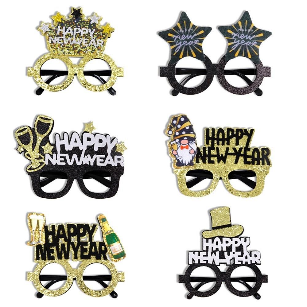 Letters and Numbers 2026 New Year Glasses New Year Decorative Glasses  Xmas Party Decoration