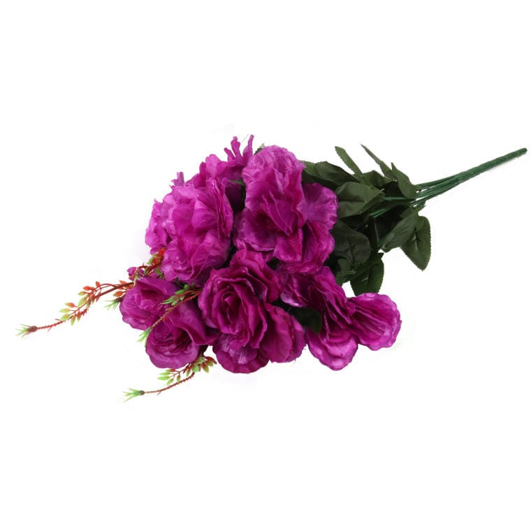 Bouquet of 7 ROSES Artificial Flower Purple 70 CM