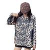 Women's Retro Heavy Work American Leopard Print Mid-Length Loose Sweater - Autumn New Style Long-Sleeve Casual Knit Top