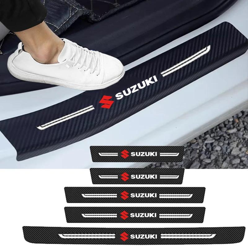 Car Door Sill Protector Decals Threshold Sticker Strip for Suzuki Samurai Grand Vitara Jimny SX4 S Cross Alto Swift Sport Ignis