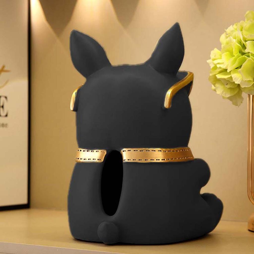 Tissue Box Holder Figurine Ornament Creative Dispenser Resin Sculpture for Desk Dining Room