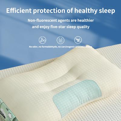 Two-tone Patchwork Sleeping Pillow Core Cervical Pillow Star Hotel Fiber Pillow Core Sleep Pillow