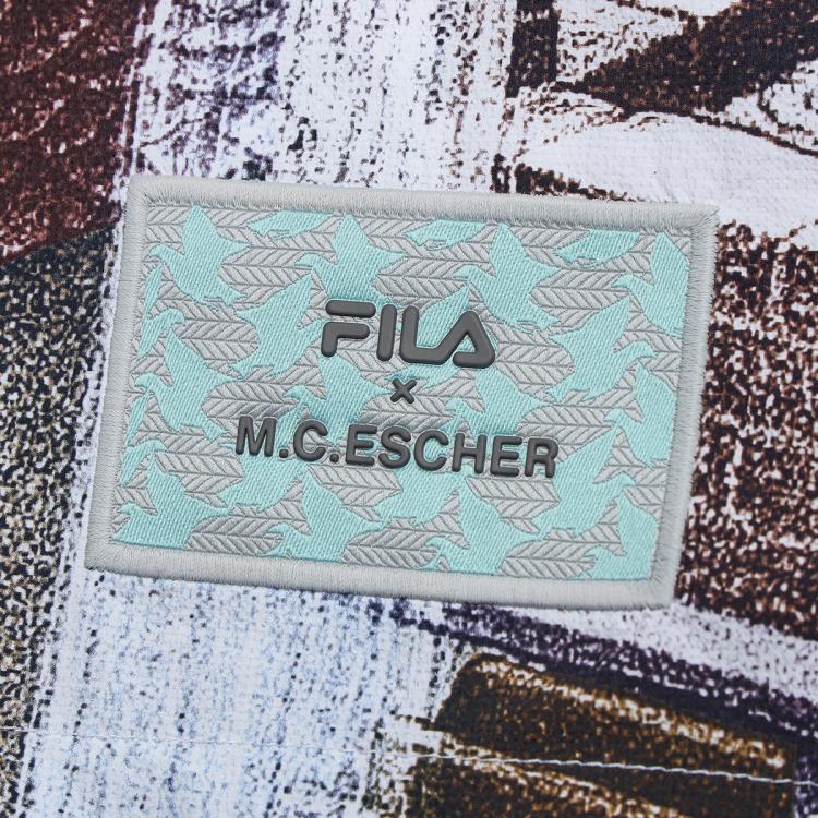 New FILA X M.C.ESCHER SS25 Casual Shorts Men's All Over Print ZA F11M538802F-ZA