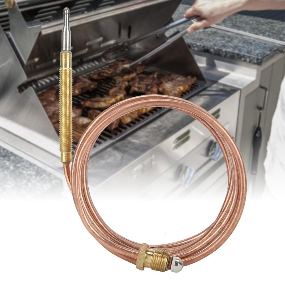 Brass Thermocouple Kit Coiled Lead Temperature Sensor Probe Safety Control Pilot Sensor  BBQ Grill