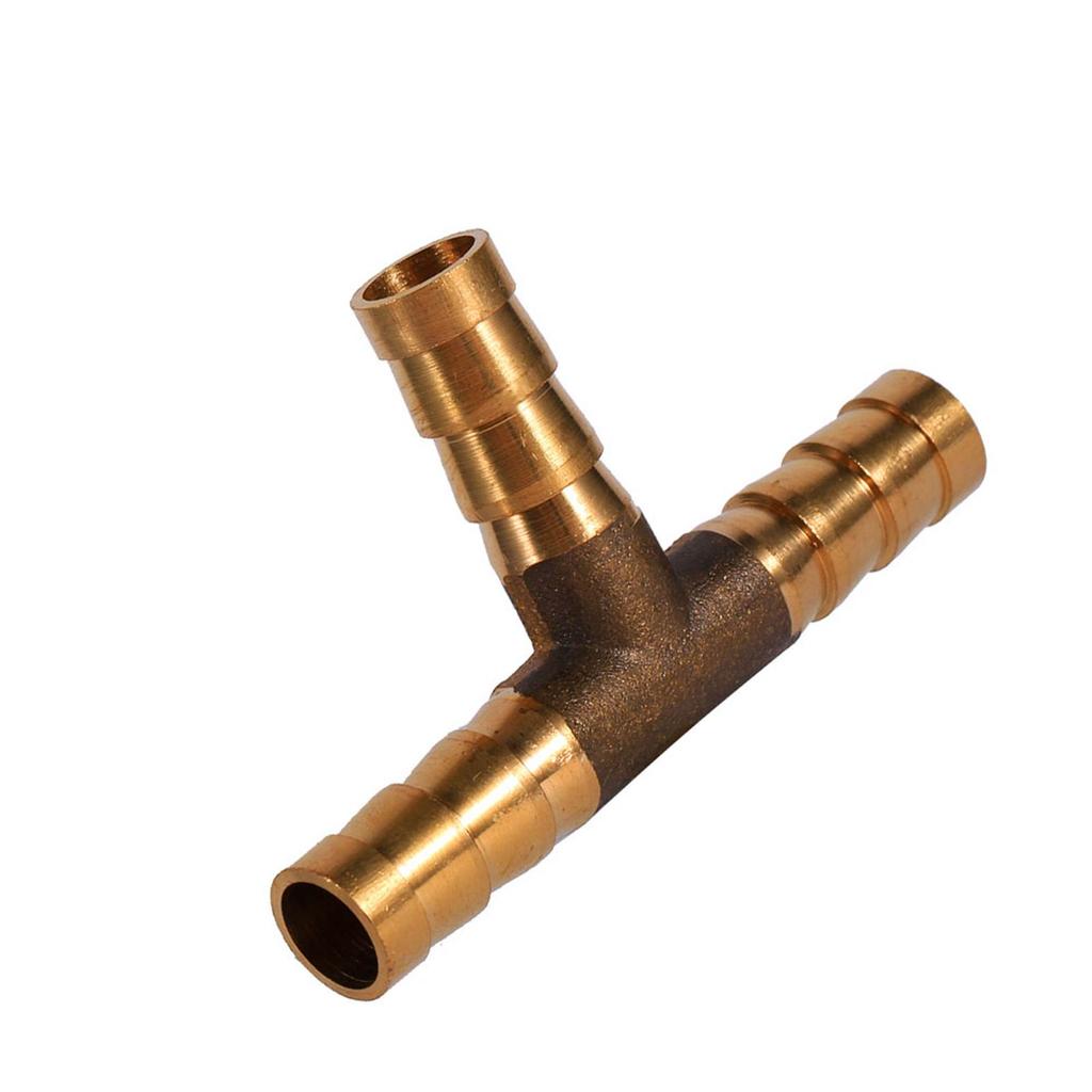 3 Way Hose Joiner Brass T Piece 3 Way Fuel Hose Joiner Connector For Compressed Air Oil Gas Pipe T Piece 3 way Fuel Hose Joiner