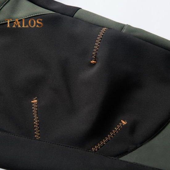 Pánské horolezecké kalhoty elastický pas knoflík zip poklop Sportovní kalhoty s kapsami Patchwork Barva Silná plyšová podšívka Outdoorové aktivity Turistické kalhoty