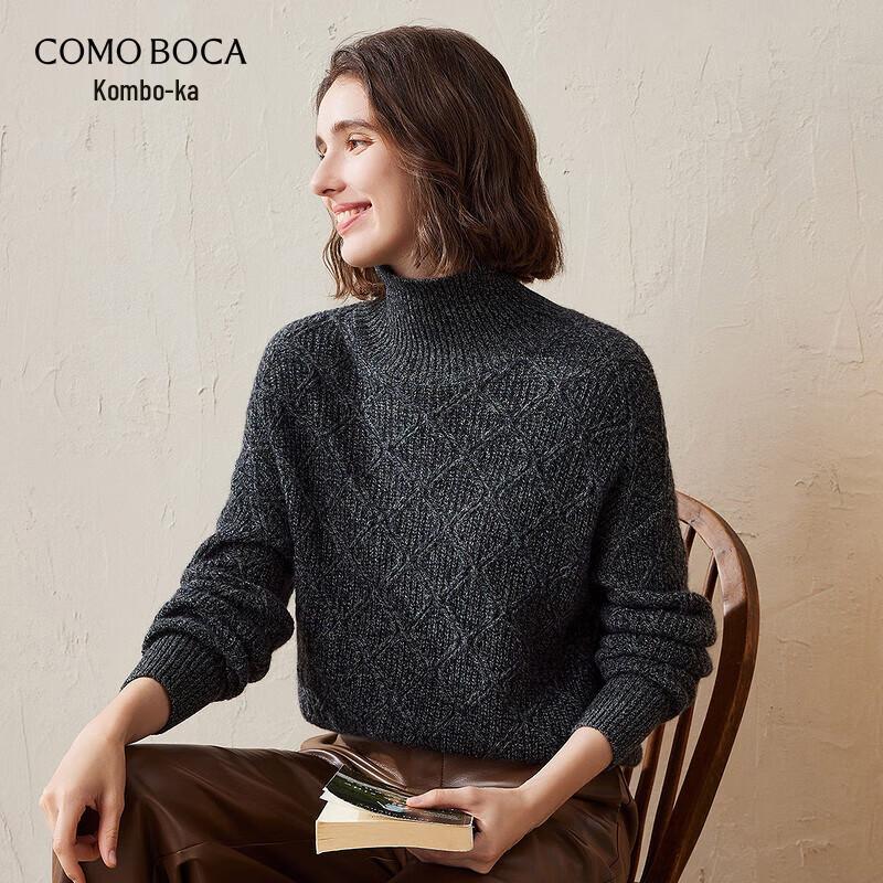 Kemeng Boca Women's High-Neck Loose Cashmere Sweater