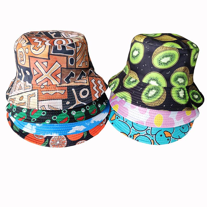 Creative Unisex Double-Sided Cotton Bucket Hat – Versatile Outdoor Sun Protection Accessory
