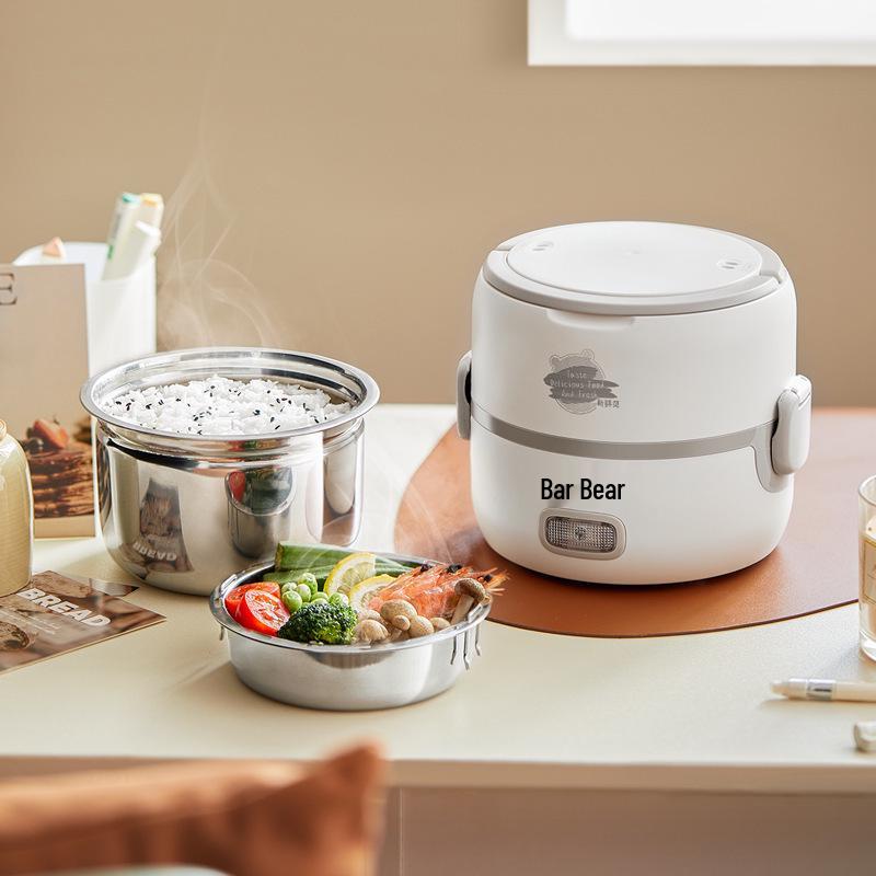 

Little Bear DFH-B14S3 Electric Lunch Box, Stainless Steel Liner, 1.2L, White 1.3L