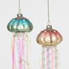 4Pcs Jellyfish Decoration Fine Workmanship Good-looking Long Lifespan Festive Stylish Increase Atmosphere Plastic Xmas Glass Pearl Jellyfish Pendant