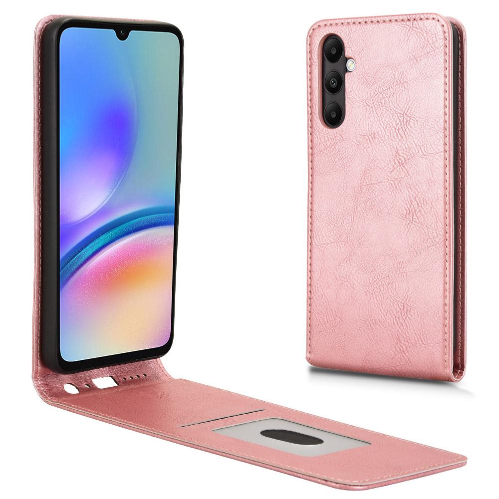 For Samsung Galaxy M14 4G/A05s 4G Case with Card Slot Magnetic Vertical Flip Leather Phone Cover