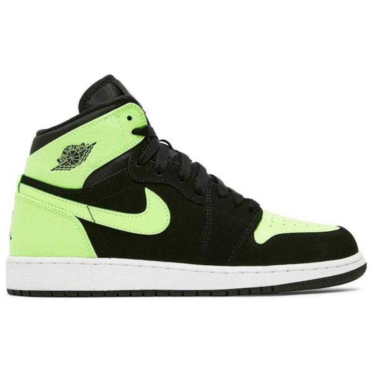 Jordan 1 Retro High GS Black Ghost Green 332148-003