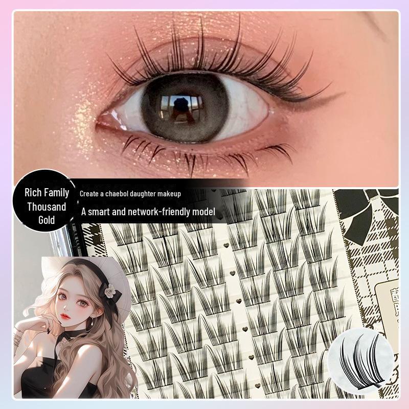 

Mengji Shangpin Корейский стиль Естественные пучковые накладные ресницы