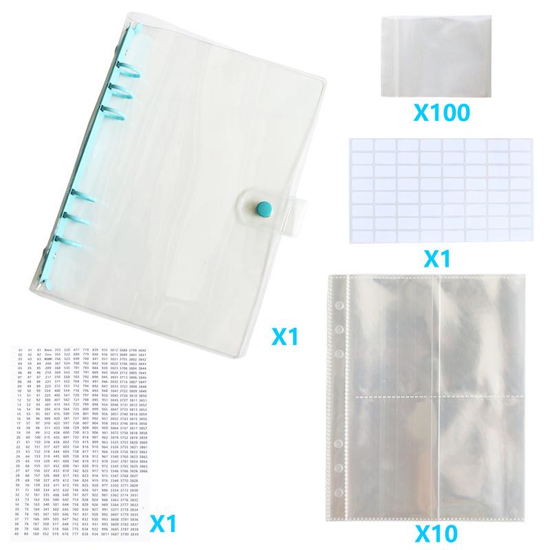 Diamond Painting Storage Album & Tool Kit: DMC447 Color Number Stickers, Self-Sealing Bags
