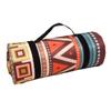 New Bohemia Retro Aluminum Film Base Foldable Picnic Blanket with Storage Rope Composite Process Camping Waterproof Damp-Proof Mat Outdoor Supplies
