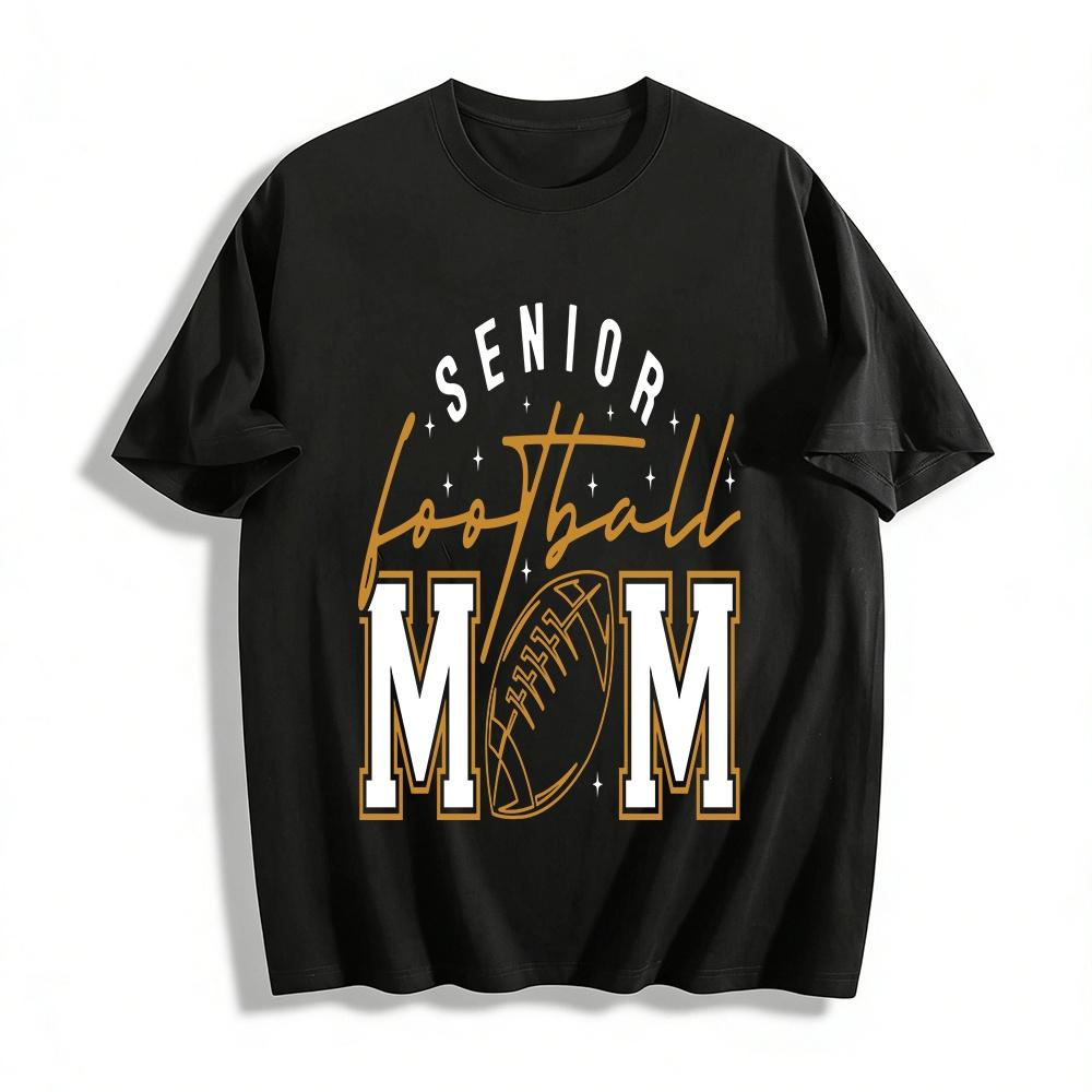 Football Mom Graphic Casual Tee For Game Day & Daily Wear Pure cotton T-shirt XXS