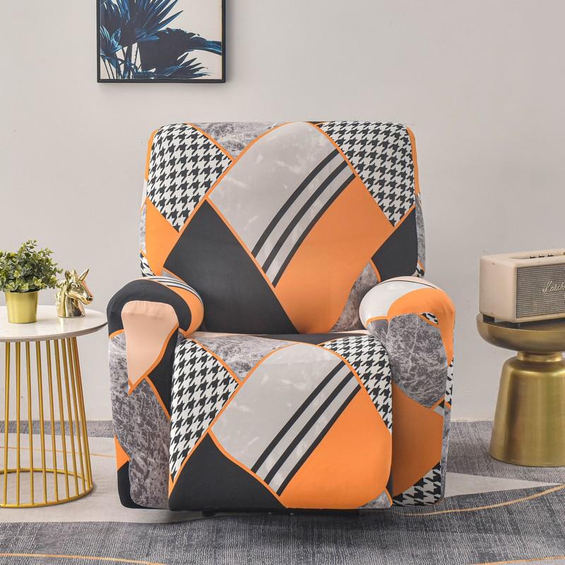 Stretch Recliner Cover 4Pieces/Set Chair Slipcovers Non Slip Slipcover Recliner Furniture Protector For Living Room