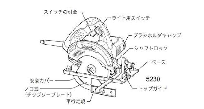 Makita Electric Circular Saw Aluminum Base 125mm 5230