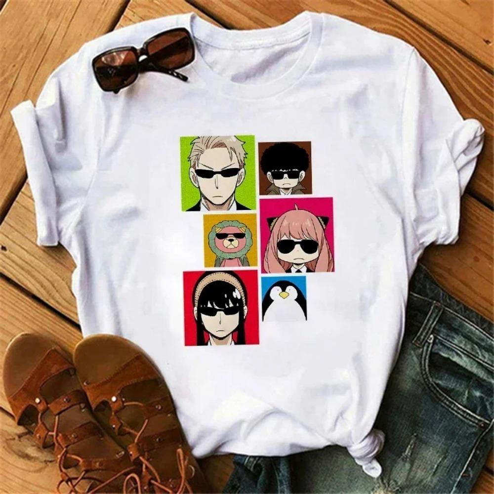 Anime Spy X Family T-shirt Japan Harajuku Fashion Short-sleeved T-shirt Summer Top Kawaii O-neck Women's T-shirt Top