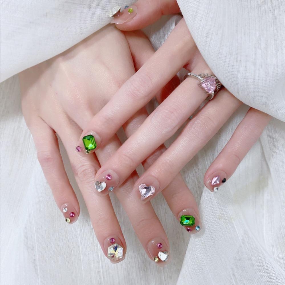 

Французские накладные ногти с квадратной головкой, носимые маникюрные накладные ногти, модные накладные ногти для женщин