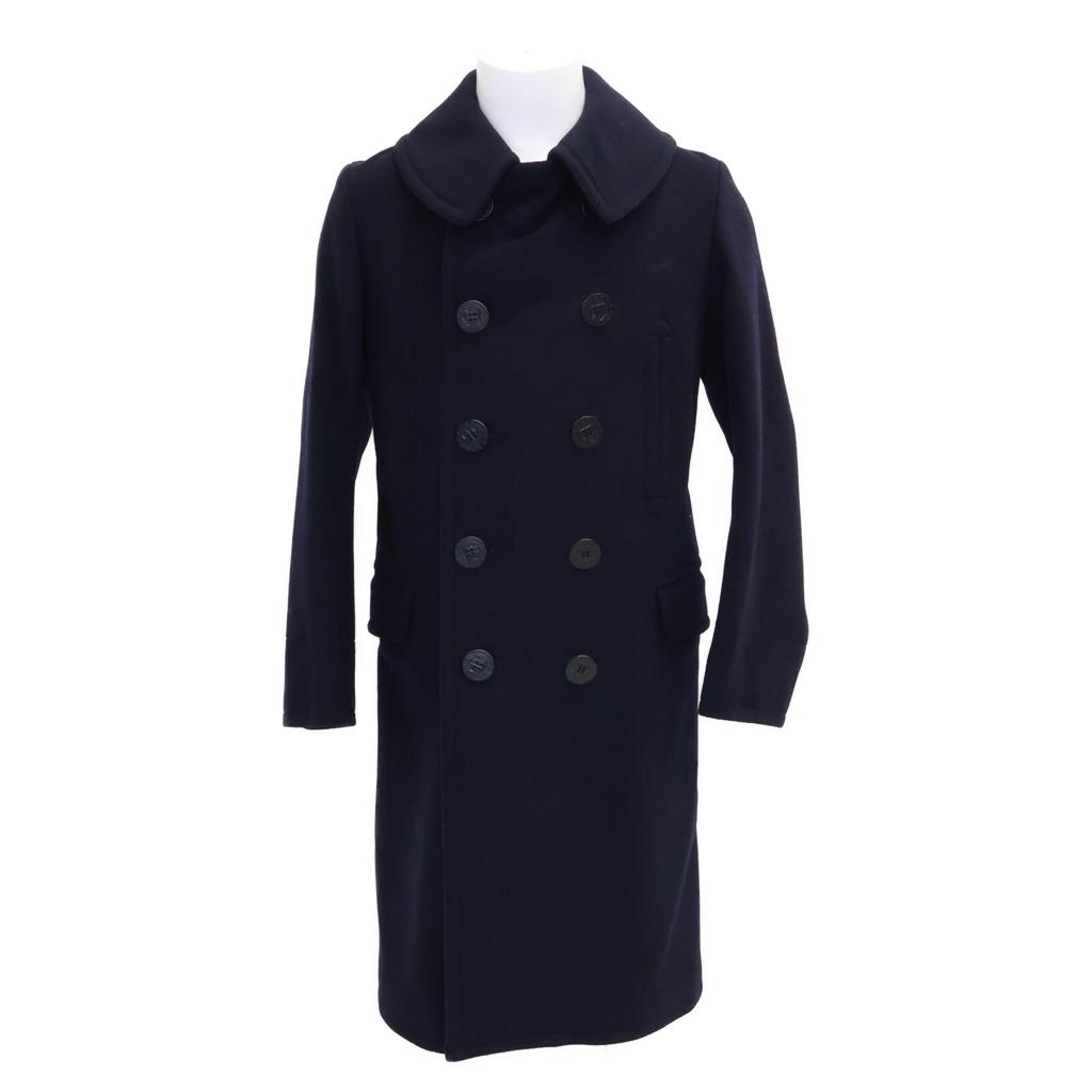 ANATOMICA 530-522-05 LONG PEA COAT USN Wool 13 Star Anchor Button Long Pea coat 38 NavyUsed