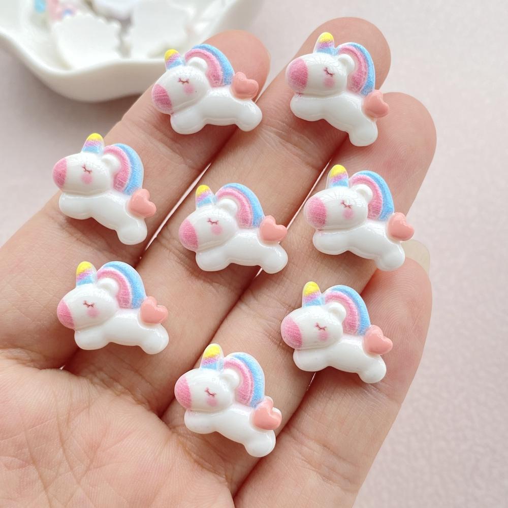 

20Pcs New Resin Mini Cartoon Unicorn Series Flat Back Cabochons Scrapbooking DIY Jewelry Craft Decoration Accessories