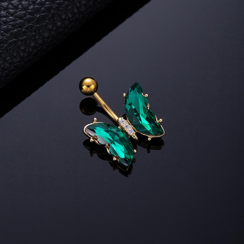 Stainless Steel Butterfly Belly Button Ring Navel Piercing Ring For Women Girls Sexy Belly Piercing Ring Body Jewelry