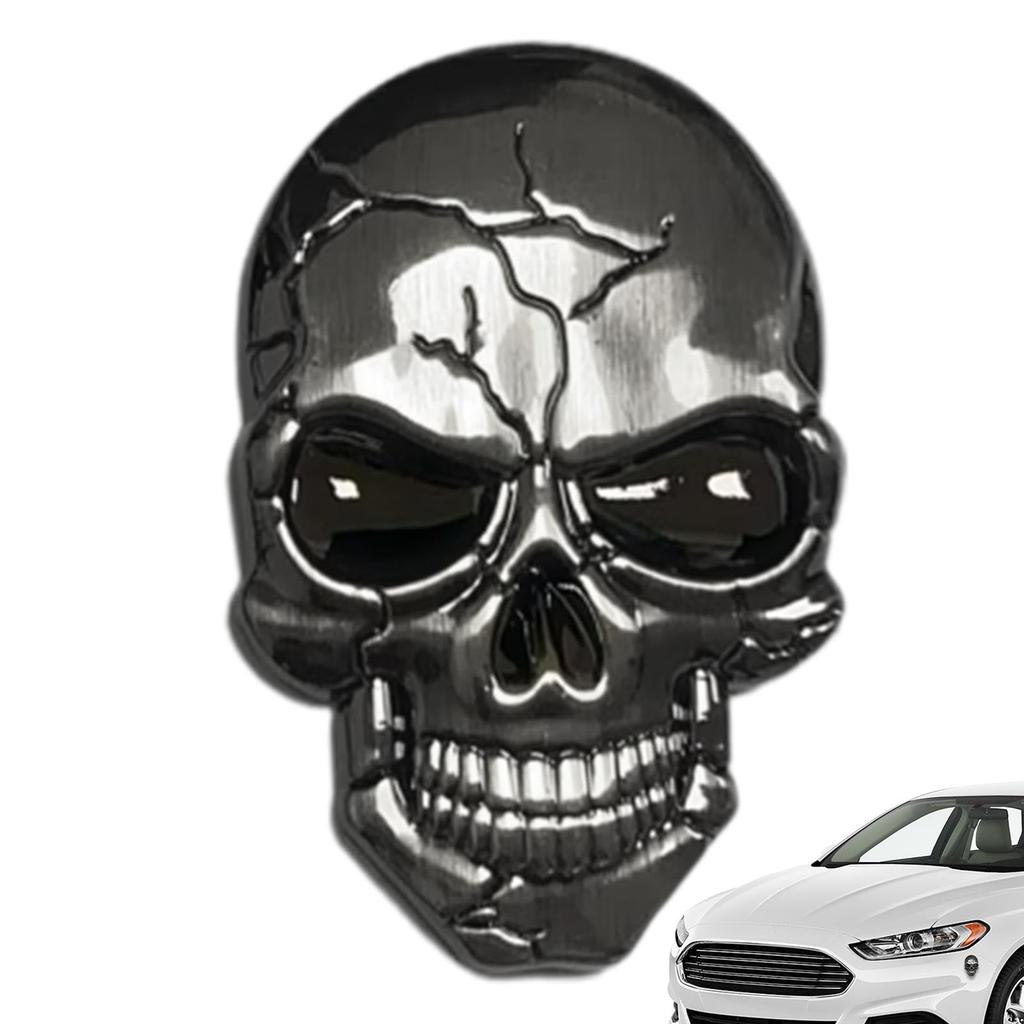 3D Skull Decal, Skeleton Emblem Car Body Sticker, Demon Night Skull Car Sticker Sticker