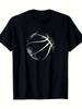 Basketball  T-Shirt, Stylish Men's Cotton Tee – Breathable And Comfortable For Daily Outings Or Lounging