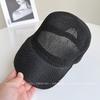 Korean Version Breathable Knitted Baseball Cap Women Summer Sun Protection Cap Solid Color Student Mesh Light Sun Hat