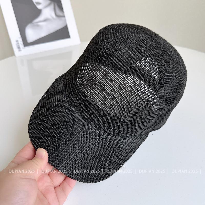 Korean Version Breathable Knitted Baseball Cap Women Summer Sun Protection Cap Solid Color Student Mesh Light Sun Hat