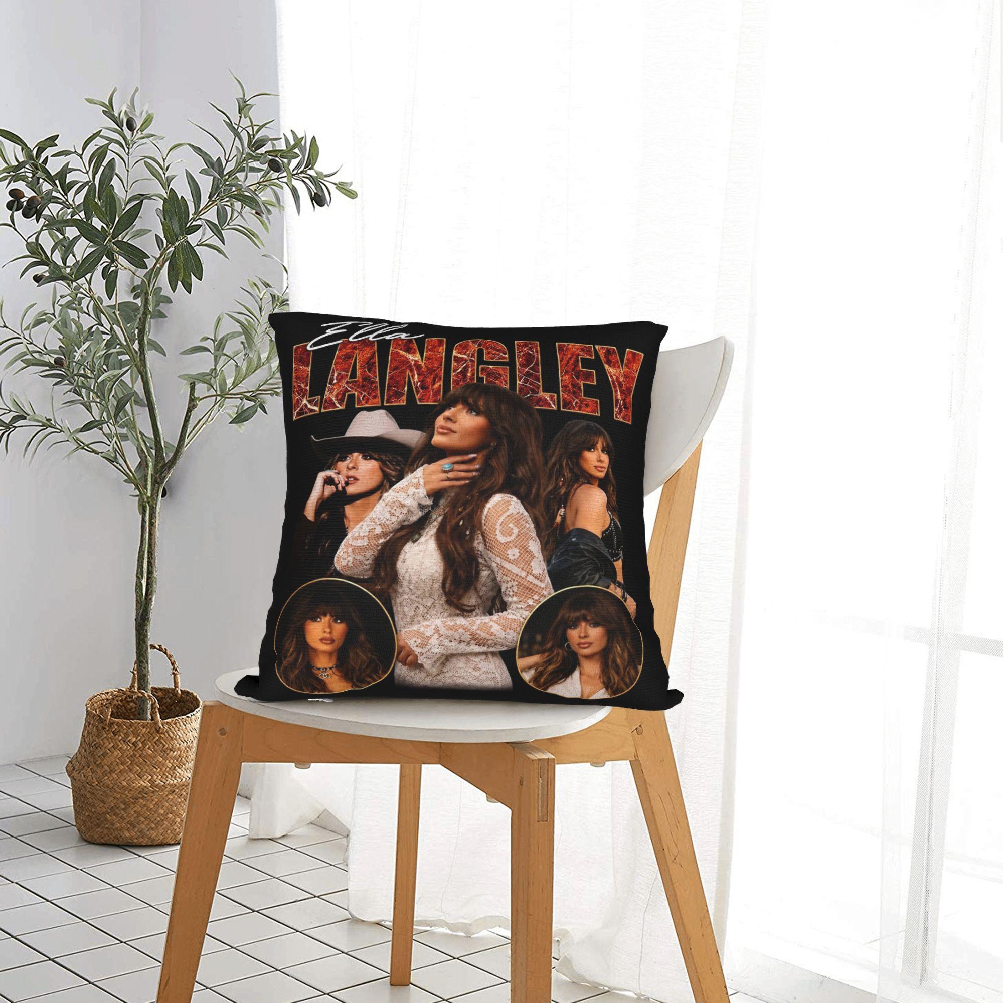 Lu Xika Chen Unisex Ella Langley The Dandelion Tour Pillowcase Printed Fabric Cushion Cover Decorative Throw Pillow Case Cover Seater Zipper