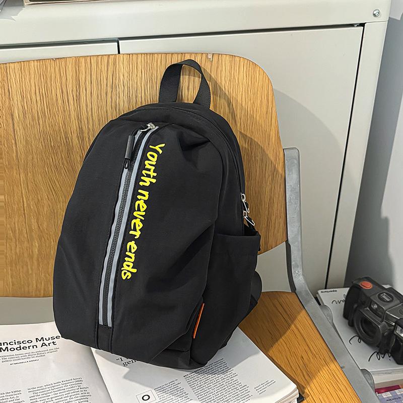 

Light To Go Out And Play In Summer, Small Backpack, Female Provincial College Student, Large-Capacity Male Backpack, Trendy Brand Couple Schoolbag чорний