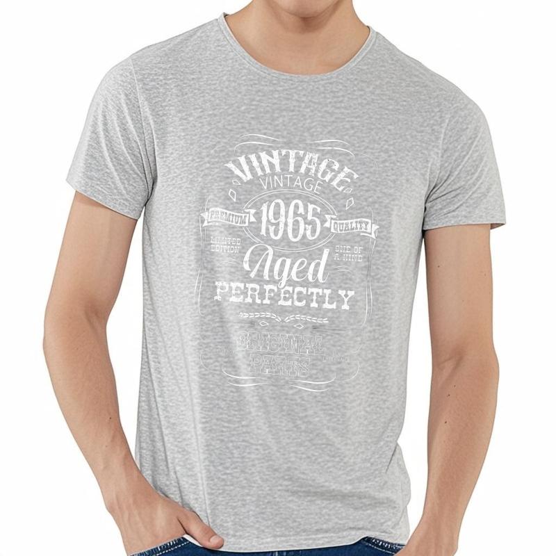 Men Brand Tshirt Oversized Summer Boys Tshirt Vintage 1965 Aged Perfectly Original Short Sleeve Printed Round Neck Top Tees