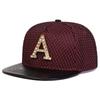 Unisex Metal with Drill A Decoration Adjustable Personality Baseball Hat Mesh Snapback Caps Spring Summer Outdoor Sport Travel for Women Men