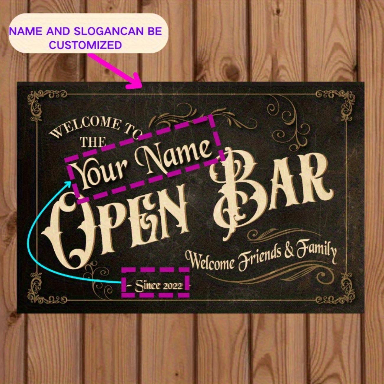 Personalized Aluminum Metal Sign 30x20cm Home Bar Garage Wall Decor белый