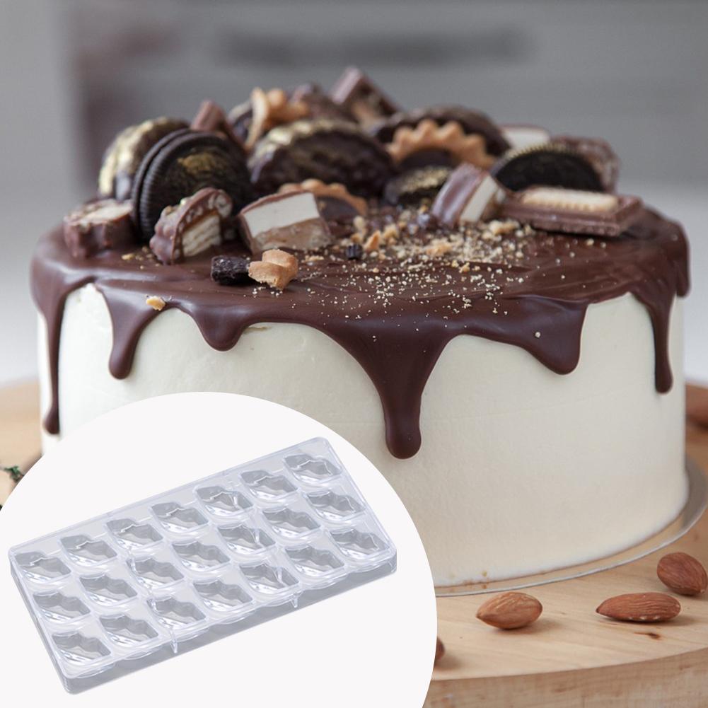 21 Hulrom Leppe Sjokoladeform Gjennomsiktig Plast DIY Kakedekorasjon Form Kjøkken Isbiter Kjeks Bakeverktøy