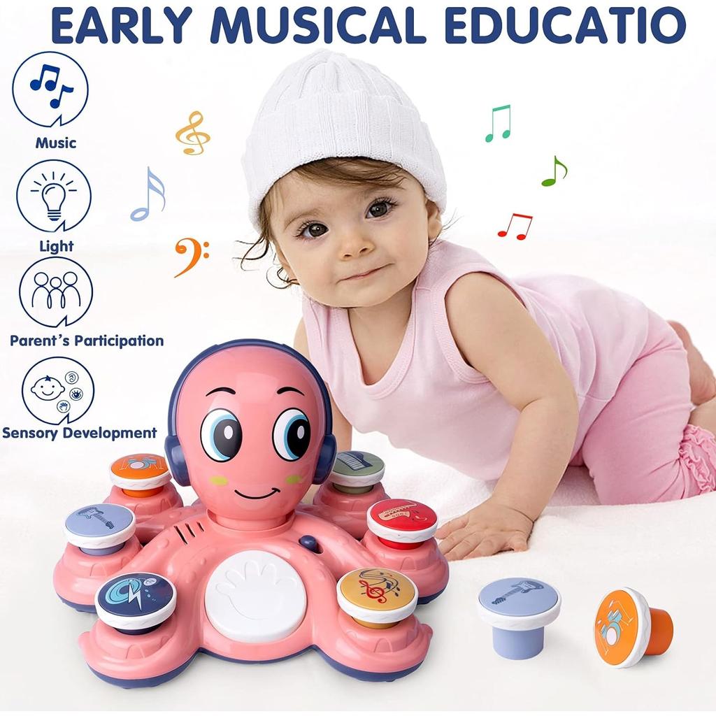Baby Musical Toys Learning Toys for Toddlers Octopus Music Toys Preschooler Musical Educational Instruments Toy for Baby Kids