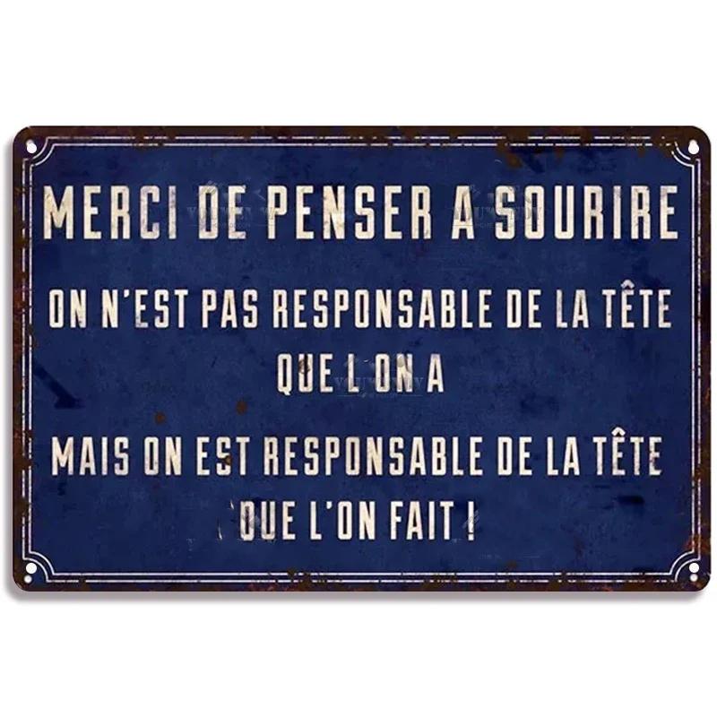 Vintage Funny Metal Tin Sighs Place Des Aperos Plaque For Bar, Pub, Club, Wall Decor, Iron Painting Retro Home Decorative Plate