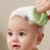Boy Girl Silicone Scalp Scrubber Body Bath Brush Soft Exfoliating Bathing Tool for Boy Girl and Adults for Massaging and Skin Cleansing Matcha