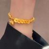 Golden Five Emperors Ancient Method Gourd Twist Bracelet Chinoiserieretroniche Style Girlfriend Bracelet
