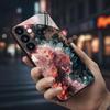 Flowers Pattern Greative Phone Case Glass Phone Case for Samsung Galaxy S26/22/23/24/25 PLUS/S21/22/23/24/25 ULTRA Back Cover
