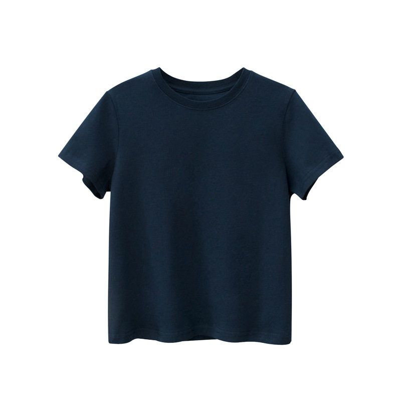 Brand Children's Clothing Summer 2026 Model Children's Pure Cotton Short-Sleeve T-Shirt Promotional Clothing Unisex Solid Color Base Shirt