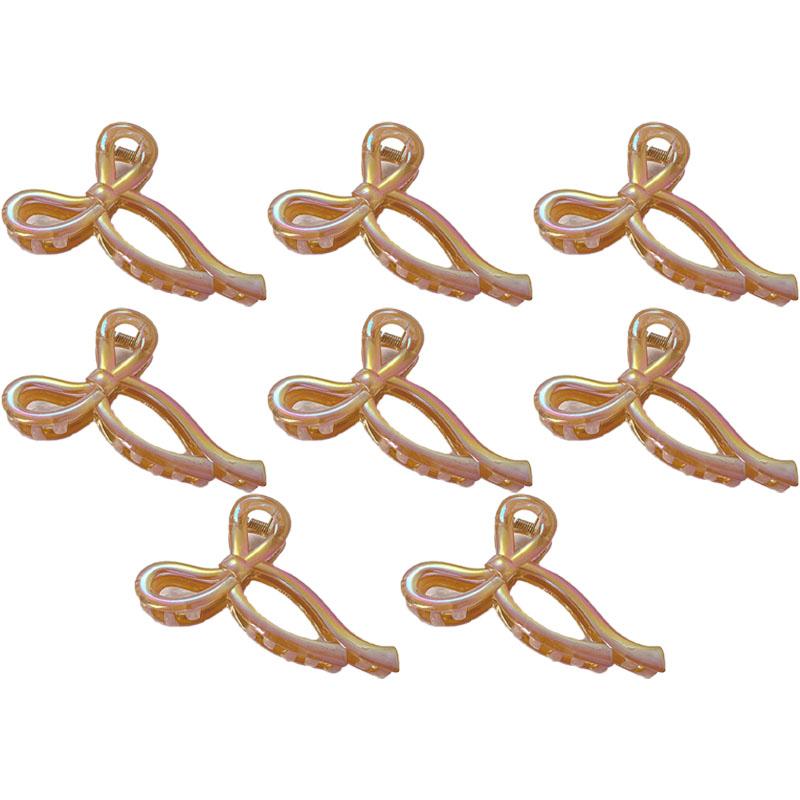 Bow Transparent Hair Clip Women's Jelly Color Shark Clip Dazzling Fashion Hair Accessories