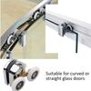 Glass Shower Doors Pulleys 23mm 4pcs ABS + Zinc Alloy Silver Partition Sliding Door Single Shower Door Rollers