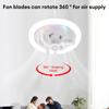 360 ° Rotating Ceiling Fan Light  E27 Intelligent Fan With Remote Control Led Fan Light For Living Room Bedroom Top Light 85-265