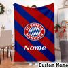 Custom Name Bayern Munich Crest Throws Blanket Flannel Blankets for Couch Bed Gifts for Men Women Picnic Blanket Christmas Fan Gifts