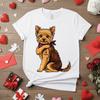 Yorkie I Love Mom Shirt, Yorkshire Terrier Tattoo T-Shirt, Funny Dog Mom Gift, Puppy Lover Graphic Tee, Mother’s Day Dog Mama
