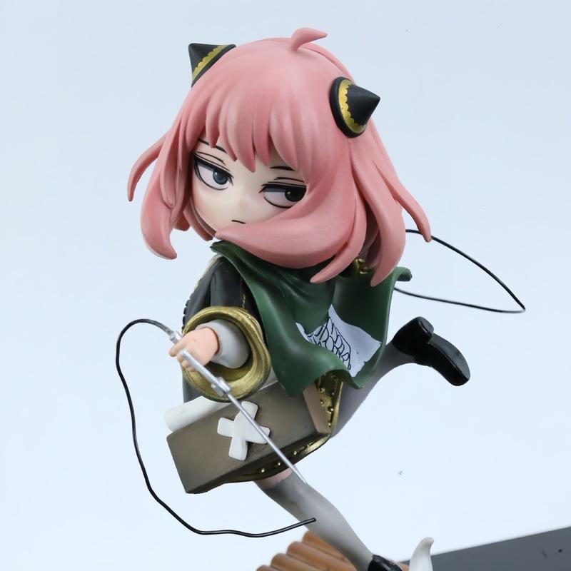 Spy X Anya Forger Action Map Interchangeable Head Levi Cosplay Model Collection Desktop Decoration Gifts
