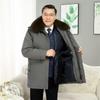 New Style Removable Down Jacket for Men, Medium and Long Daddy Style, Middle-aged and Elderly 405060-year-old Jacket